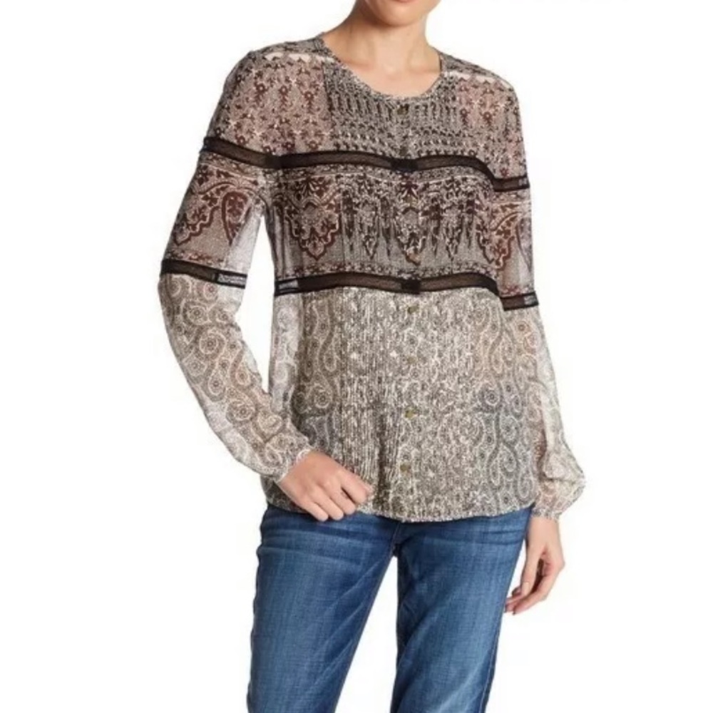 VERONICA BEARD Daisy Silk Blouse Size 8